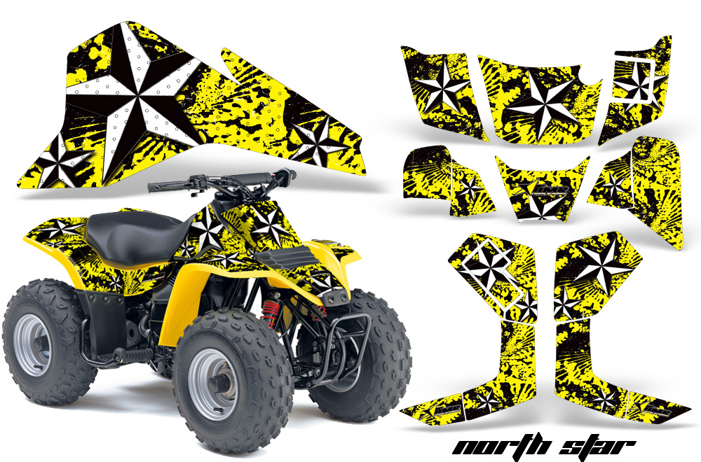 Suzuki LT80 Graphics Northstar Yellow